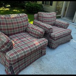 2 Club Chairs Both $30 / Used Items / Sold As Is