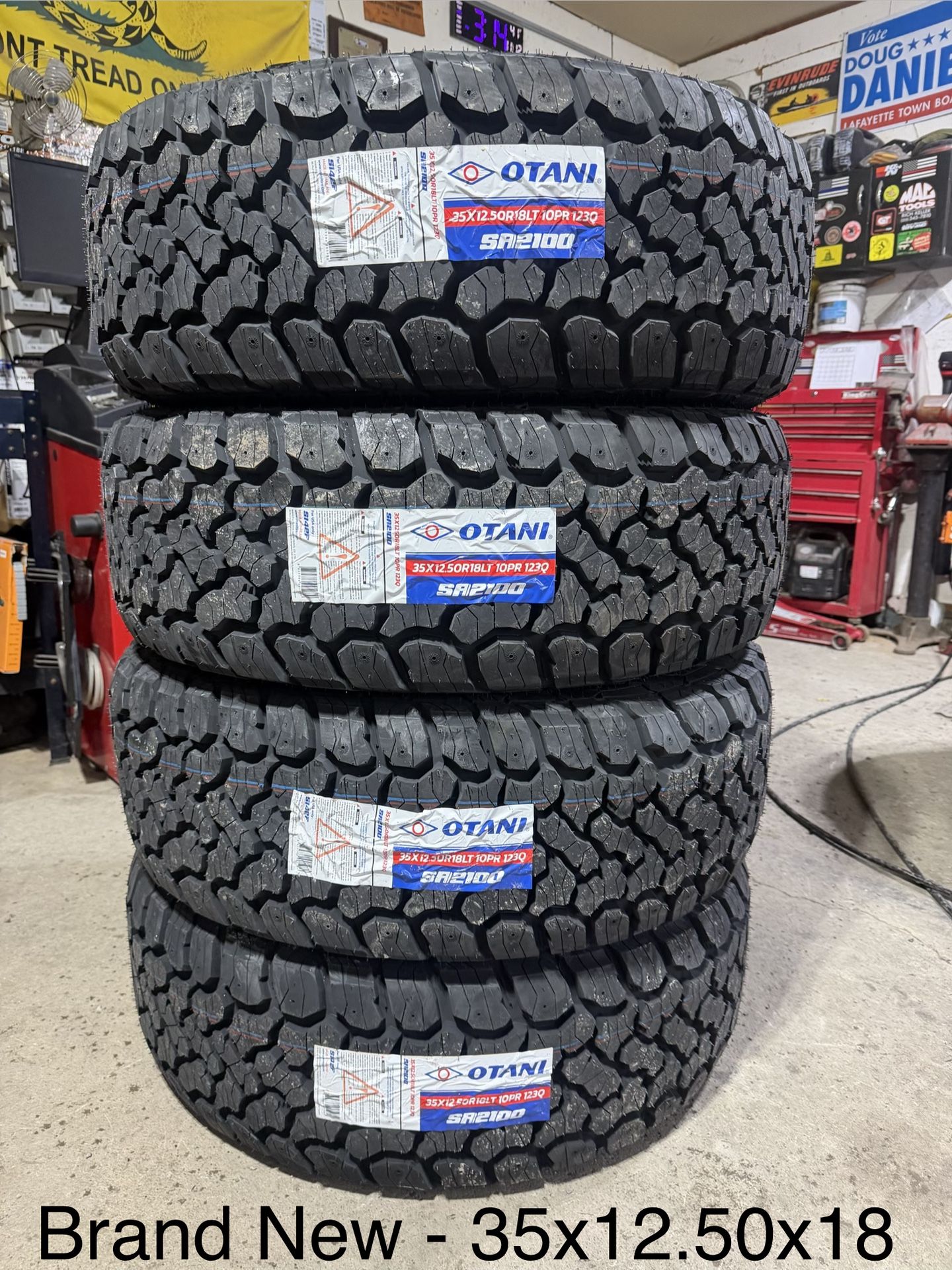 (4) - 35x12.50x18 Otani SA2100 All Terrain Tires