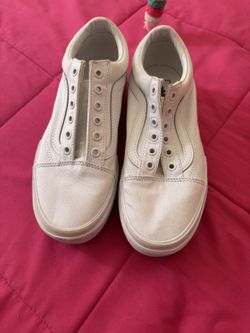 Vans White Platform Old Skool