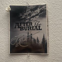 Sticker autograph by After the Burial band singer Anthony Notarmaso