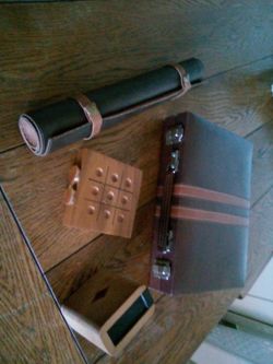 Leather and wood games