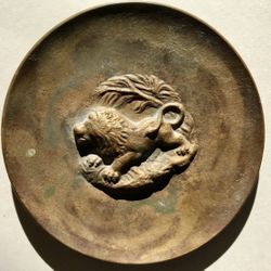  Rare 6" bronze Tinos Lion from Denmark.  Item weighs 1.10 ounces.  