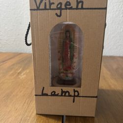 (GLASS ROUND VIRGEN LAMP)