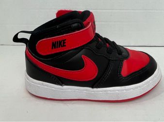 Nike Court Borough Sneakers Black & Red Toddler Size 9C