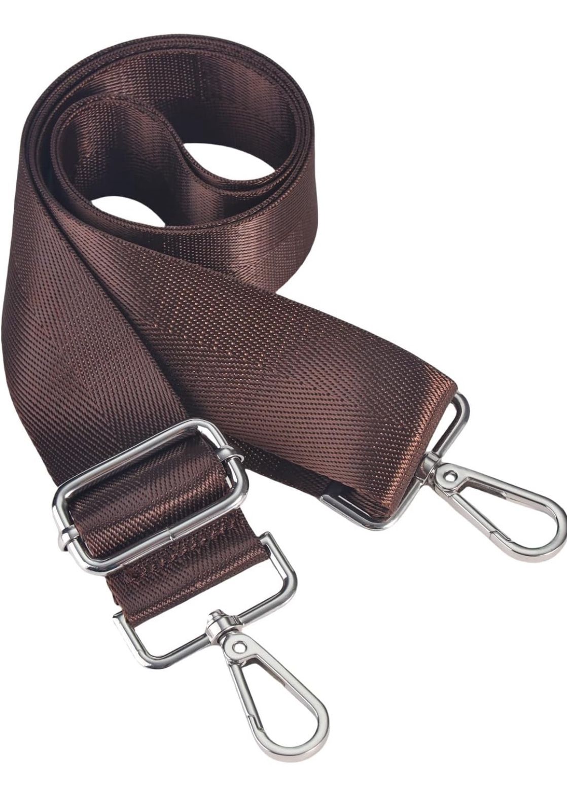 Purse Strap Bag Strap for Women Adjustable Crossbody Backpack Handbag Crossbody Bag Replacement Strap Brown/silver
