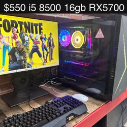 Fast iBuyPower Gaming Pc 16gb i5 8th Generation 1tb Xx Rx5700 Windows 11