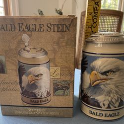1989 Anheuser Busch Endangered Species Bald EagleBudweiser Beer Stein