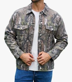 Camo Jackets for Men Trucker Unlined Camouflage Coats Hunting Clothes