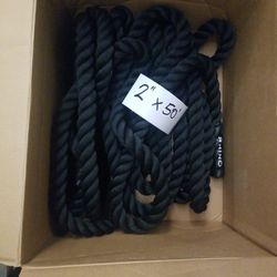 2 inch x 50 ft Battle rope for.body building, muscle exercise