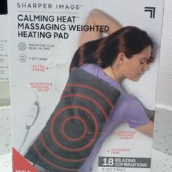 Sharper Image Calming Heat Massaging Heating Pad