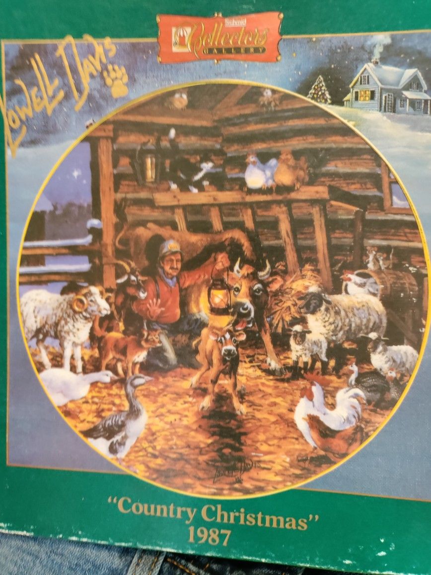 Country Christmas 1987 Schmid Collectors Gallery Collectors Plate