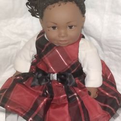 Doll In Red Plaid Dress
