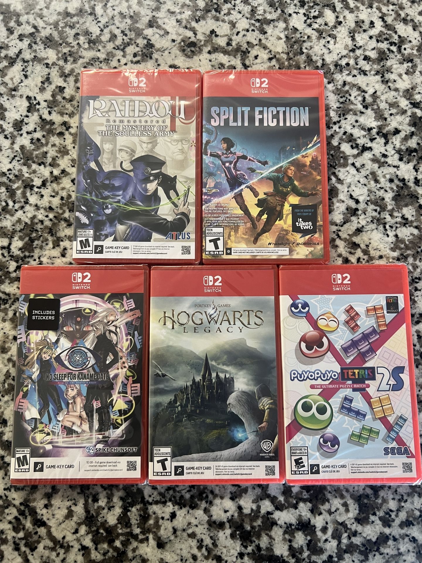 Howarts Legacy Split Fiction No Sleep For Kaname Date Raidou Remastered Tetris 2S Nintendo Switch 2