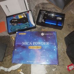 Air bush sandblaster in a micah powder sixty three colors