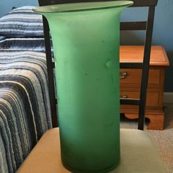 Vintage Green Glass Vase