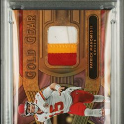 2024 Gold Standard Patrick Mahomes Gold Gear Relic Rose Gold /24 PSA 7 Chiefs