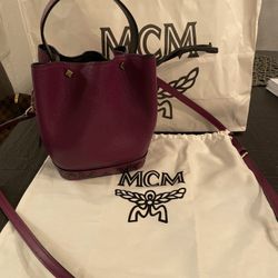 MCM Crossbody Bucket Bag