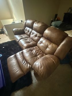Brown Leather Recliner