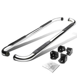 04-12 Chevy Colorado/ GMC Canyon Extended Cab Running Boards; Chrome Tubes with 3” Step. Estribos