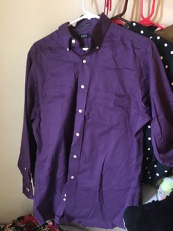 Purple dress shirt size medium