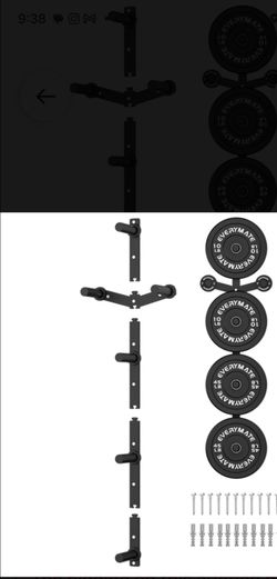 Everymate Wall-Mounted Weight Plate Storage Rack