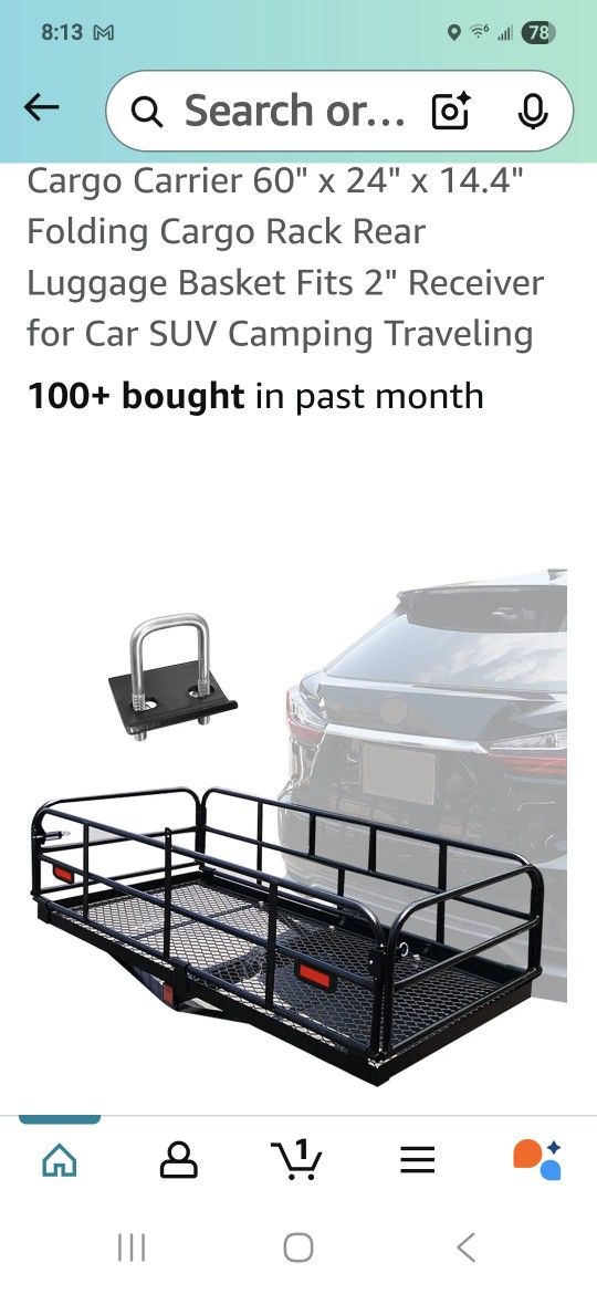 Cargo Basket For Car Or SUV