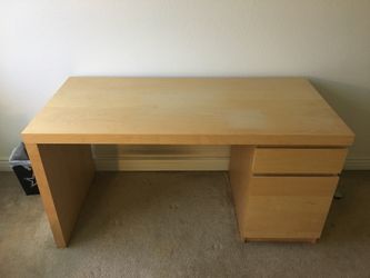 Malm desk sale oak veneer