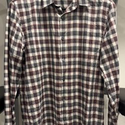 Theory Plaid Button-up Shirt - Small - 100% Cotton