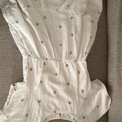 White Dress With Fall Flowers
