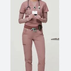 Mineral Mauve Figs Scrub Set BNWT