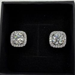 VVS1 Moissanite Earings Size 5.0mm