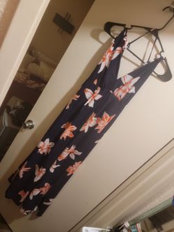 Dark blue Floral Maxi Dress size small