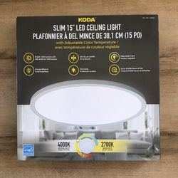 KODA 15” Slim LED Panel Flush Mount CCT- Brand New