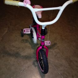 12-in Pink HUFFY Brand Minnie Mouse Toddler Bicycle With Training Wheels