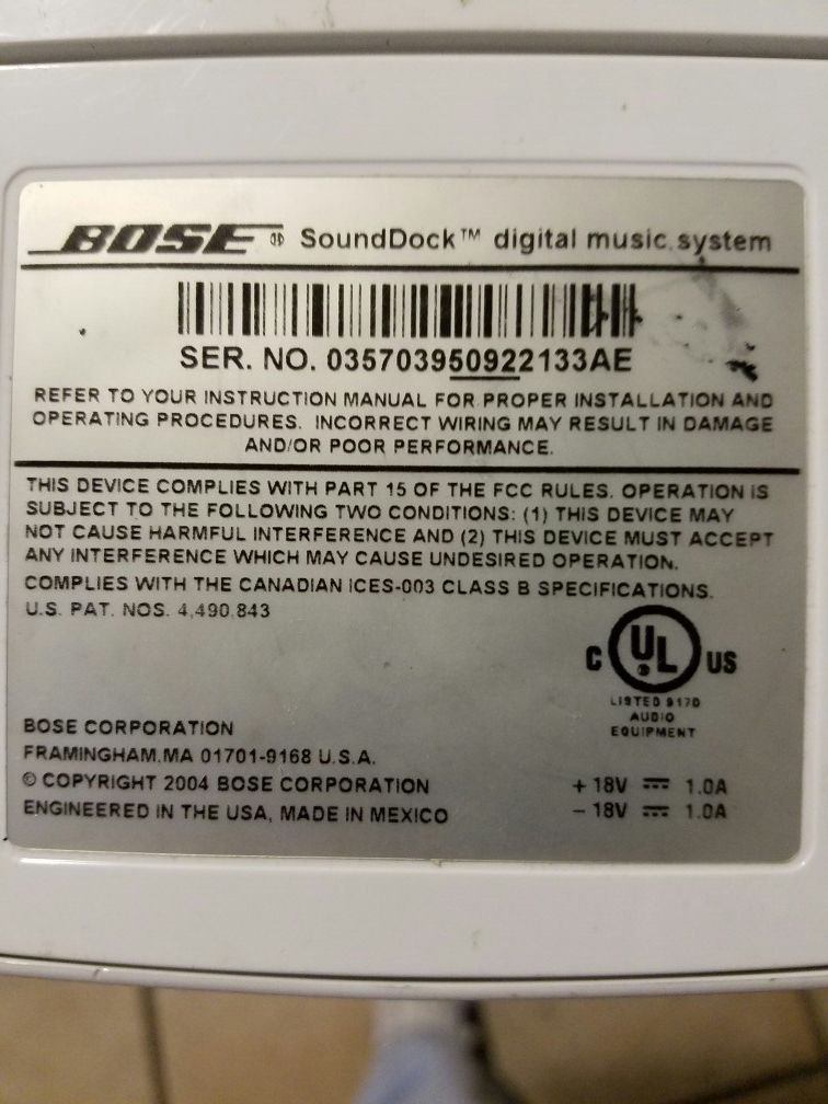 Bose Sound Dock-Digital Music System.