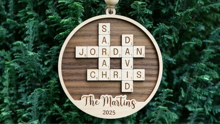 🎄 Personalized Handmade Holiday Ornaments – $10–$20 Each! 🎁