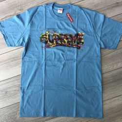 SS20 Paint Logo Tee (Light Slate) - Large