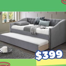 Brand New In Box Day Bed W/ Slats + Trundle   And 2 Mattresses. Pick Up  In Long Beach Or We Can Deliver For A Fee