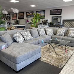 Gray Soda Sectional 🇺🇸 American Made 🇺🇸