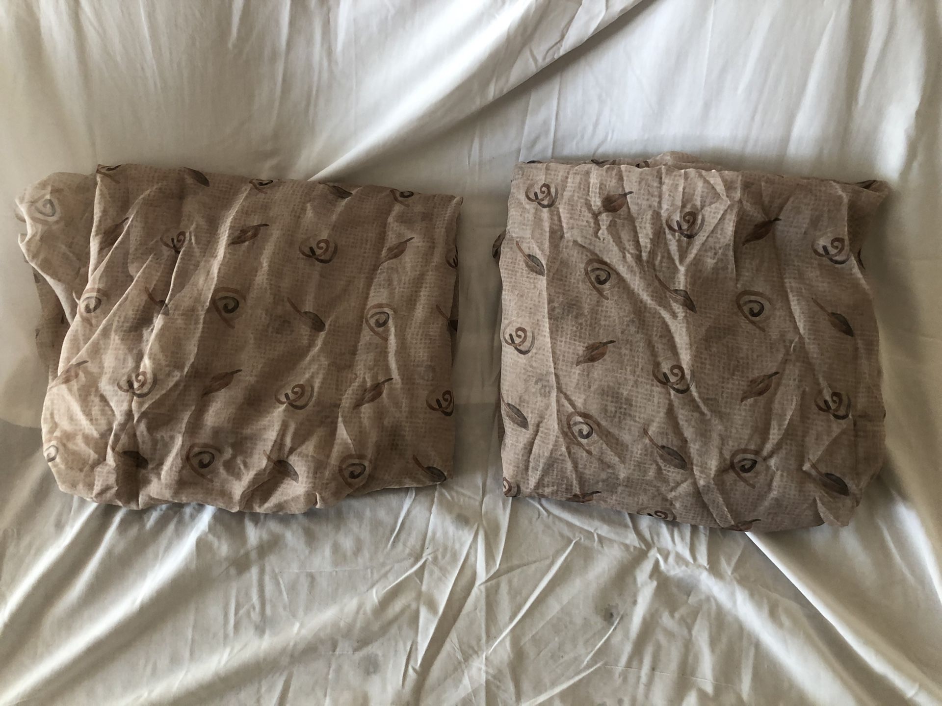 Window scarfs – 2 pieces - Brown