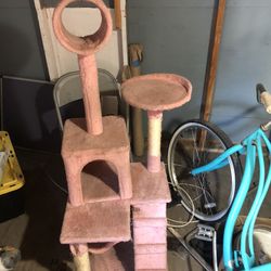 pink cat tree