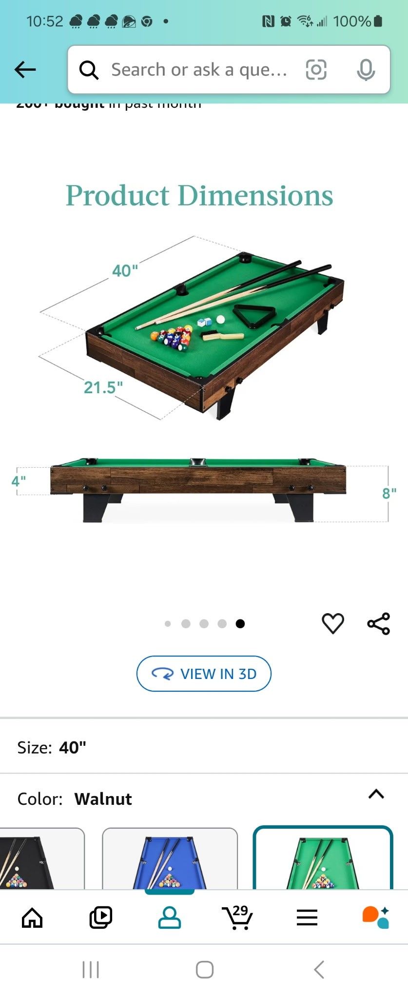 Kids Small POOL Table With 2 Sticks And Rack Complete All Balls