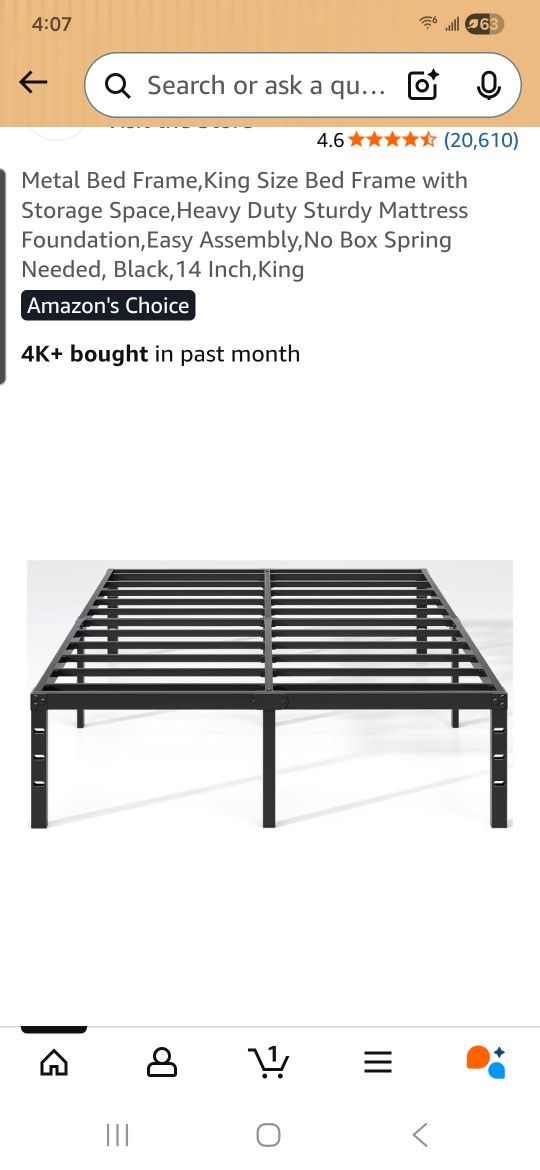 New King Size Bed Frame 14 Inch