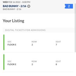 Bad Bunny Ticket 