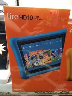 NEW Fire HD 10 Kids Edition Tablet, 10.1" 1080p Full HD Display, 32 GB, Blue Kid-Proof Case @RizTech