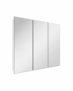 Glacier Bay 36.4 in. W x 30.2 in. H Rectangular Medicine Cabinet with Mirror in White with Adjustable Shelves