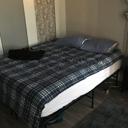 Queen memory foam mattress with stand