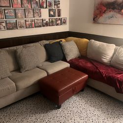 Large Sectional Sofa Light Used $3800 Original Price