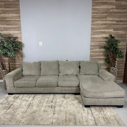 Large Oatmeal Grey Sectional - Delivery Available