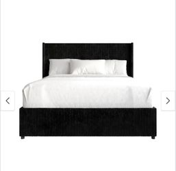 CraftPorch CraftPorch Luxury Wingback Platform Lift Up Storage Bed